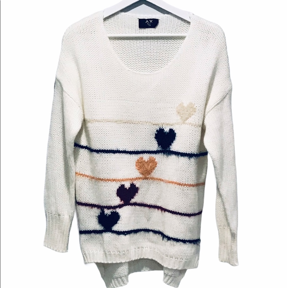 AX Paris knit heart oversized slouchy sweater